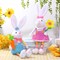 2pcs Easter Gnomes Decorations,Easter Bunny Gnomes Plush for The Home,Rabbit Gnomes Stuffed Doll Gifts for Tiered Tray Party Decor Home Table Decorations